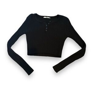 [Cotton Candy LA] Ribbed Cropped Sweater